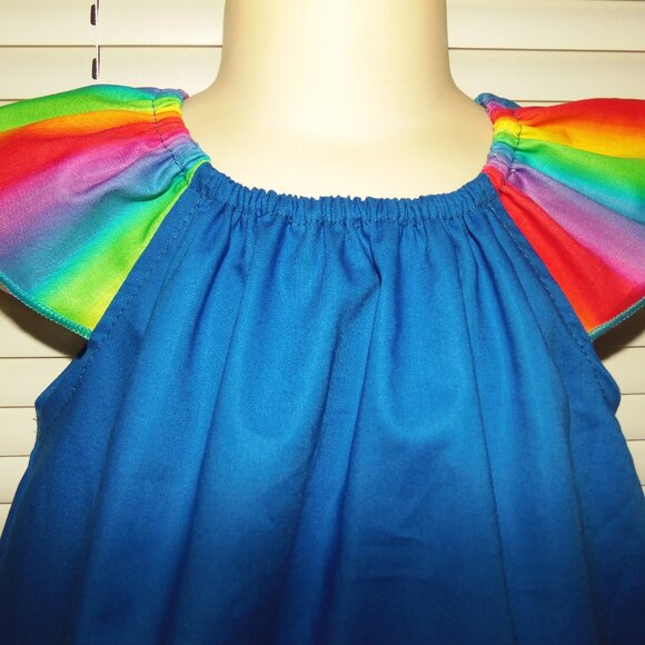 Rainbow Brite Baby Toddler Kids Girls Summer School B-Day Easter Dress - Picture 5 of 5